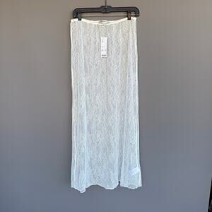NWT Urban Outfitters lace maxi skirt - cream - ivory - off white - size L